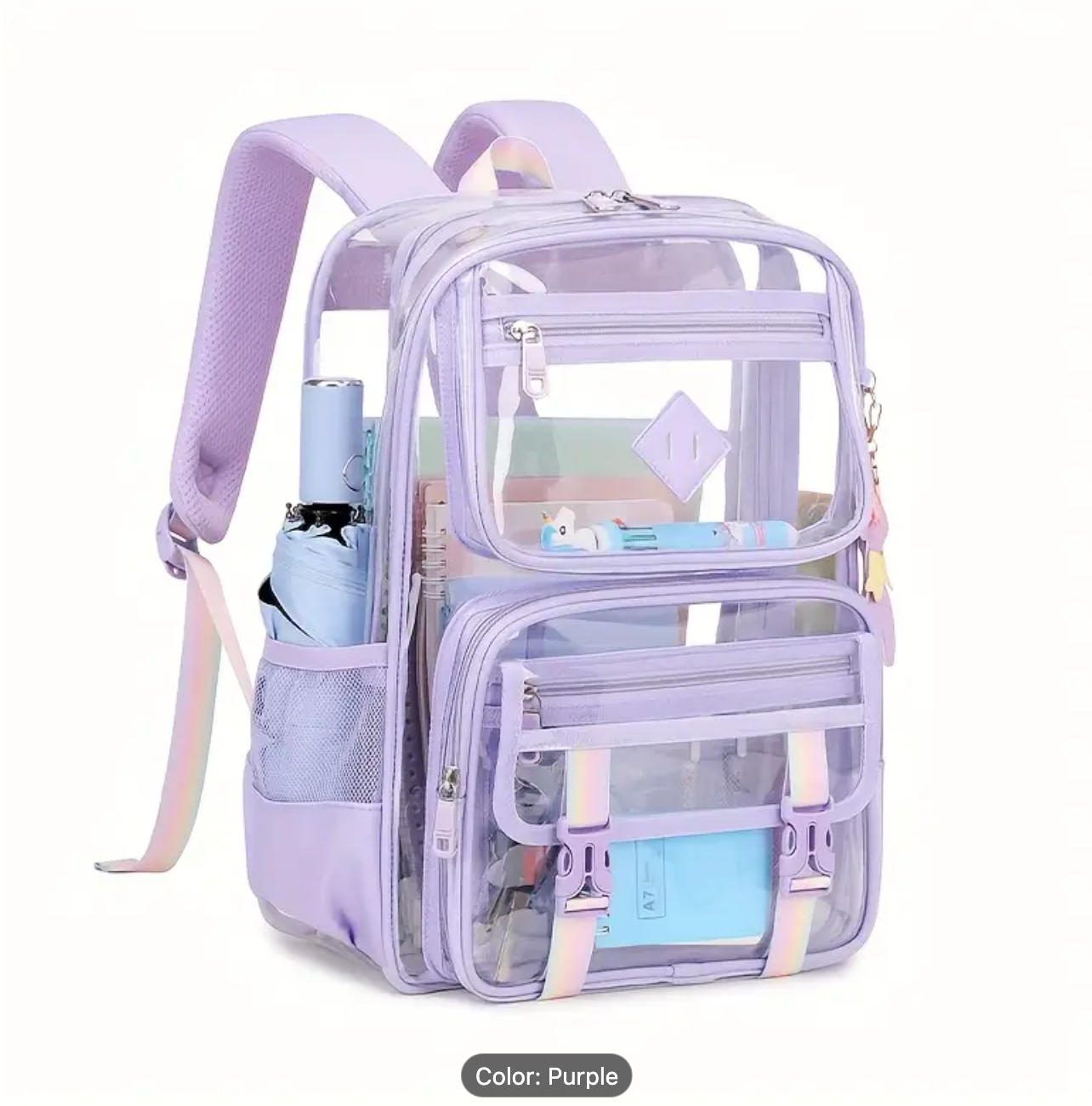 Clear Vinyl Book Bag! Safety Meets Style Offered by LaserCraft Design Studios