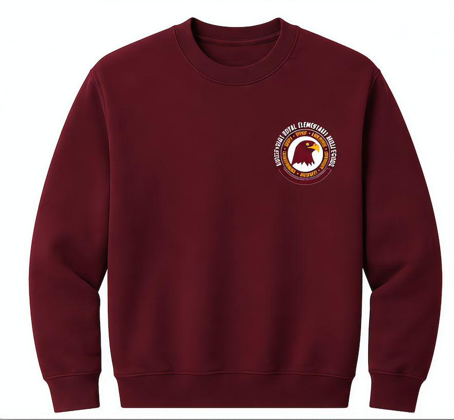 Mount Royal Elementary/Middle School Logo Crew Neck Sweatshirt Lasercraft Design