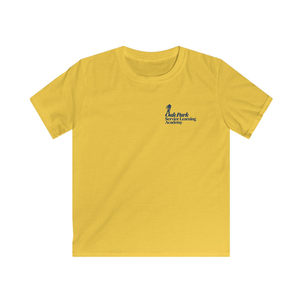 Oak Park Service Learning Academy T-Shirt – Navy & Gold Printify