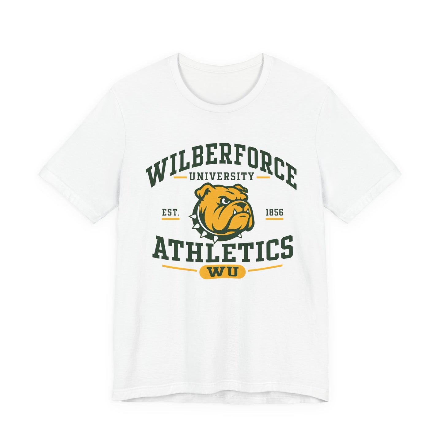 Wilberforce University Athletics T-Shirt — Bulldogs Logo College Tee Printify