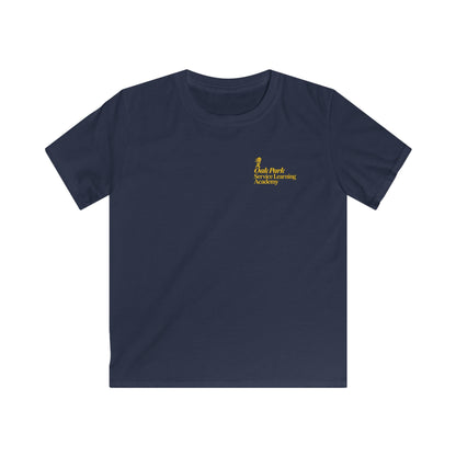 Oak Park Service Learning Academy T-Shirt – Navy & Gold Printify