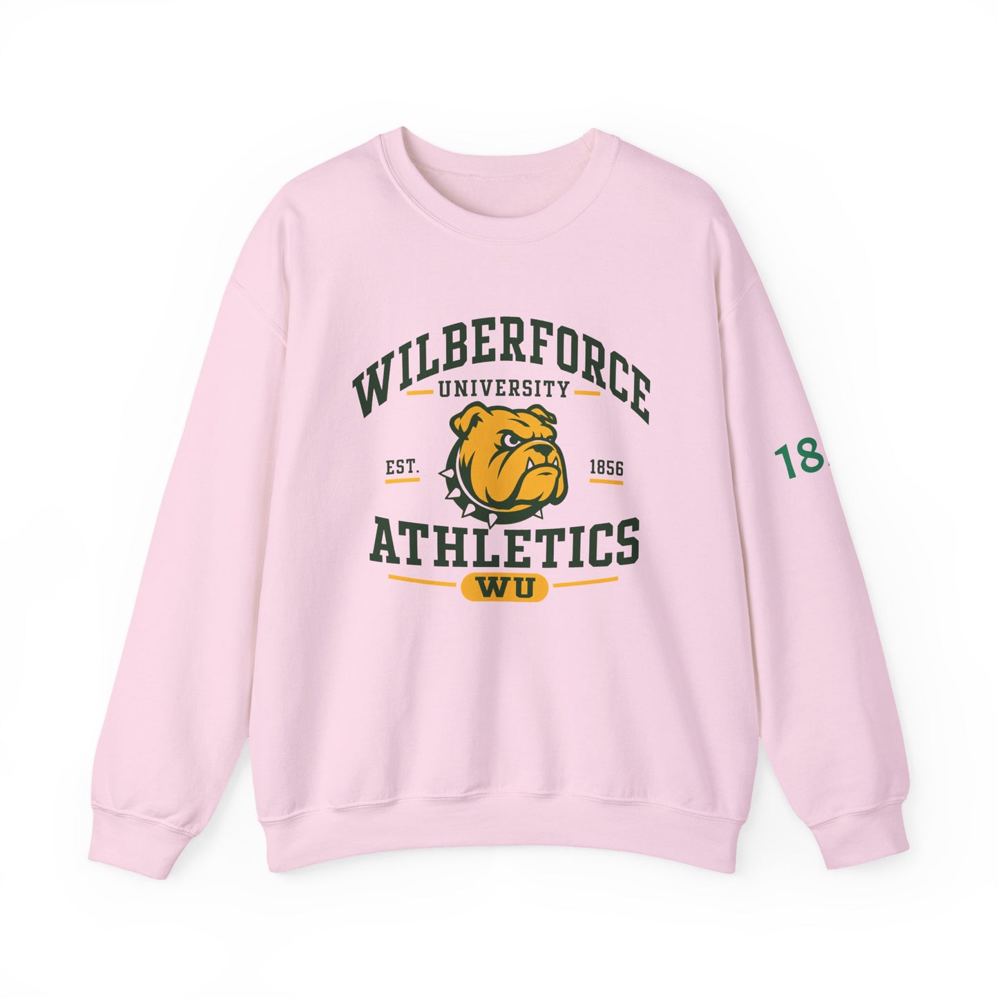 Wilberforce University Athletics Crewneck Sweatshirt — Bulldog Collegiate Pullover Printify