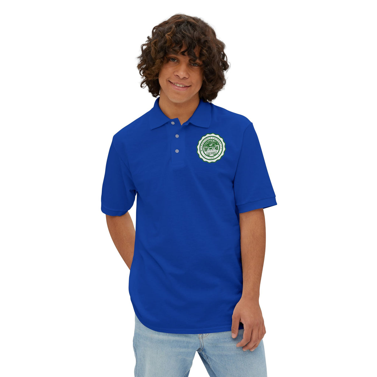 Men's Polo - Wilberforce Crest Logo Chest Embroidery, Classic Golf & Corporate Style Printify