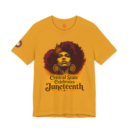 Juneteenth Celebration T-Shirt — "Central State Celebrates Juneteenth" Retro Afro Pride Tee