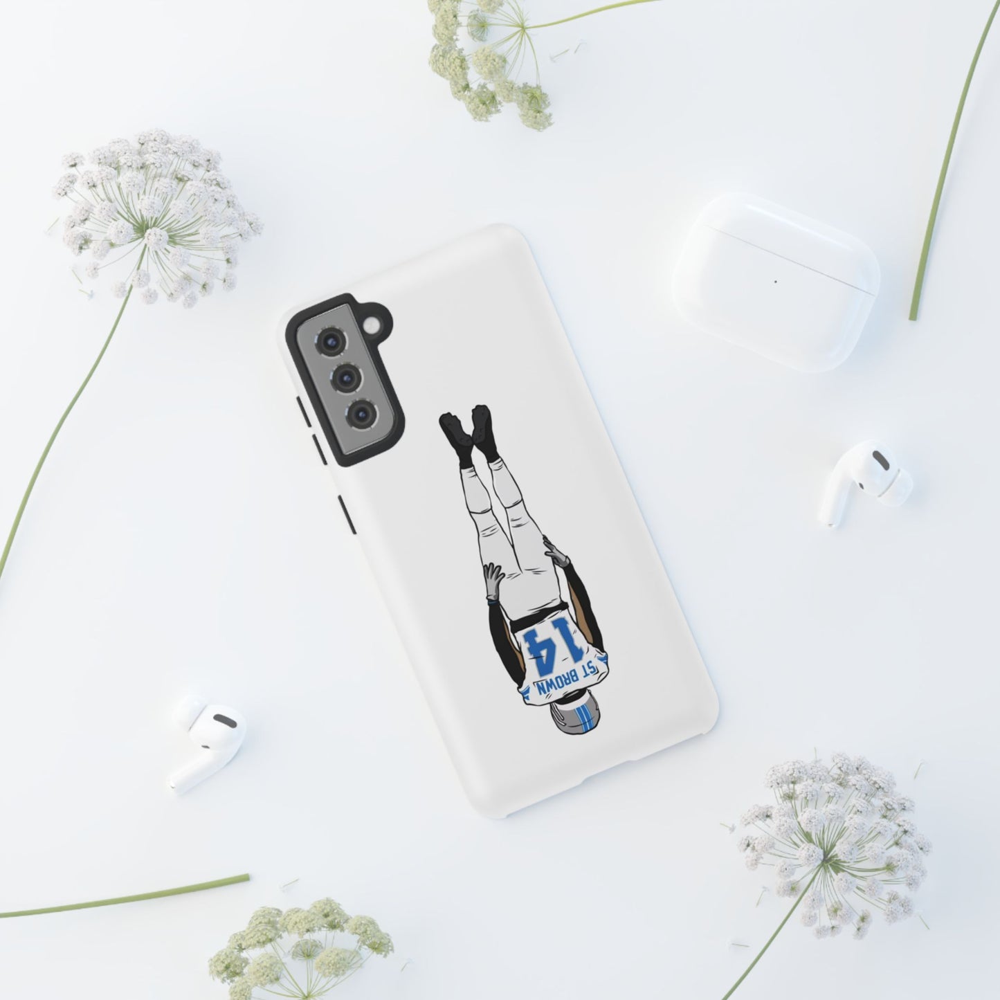 Android! Amon Ra St. Brown Lions Phone Case: Tough Cases with Bold Player Graphic