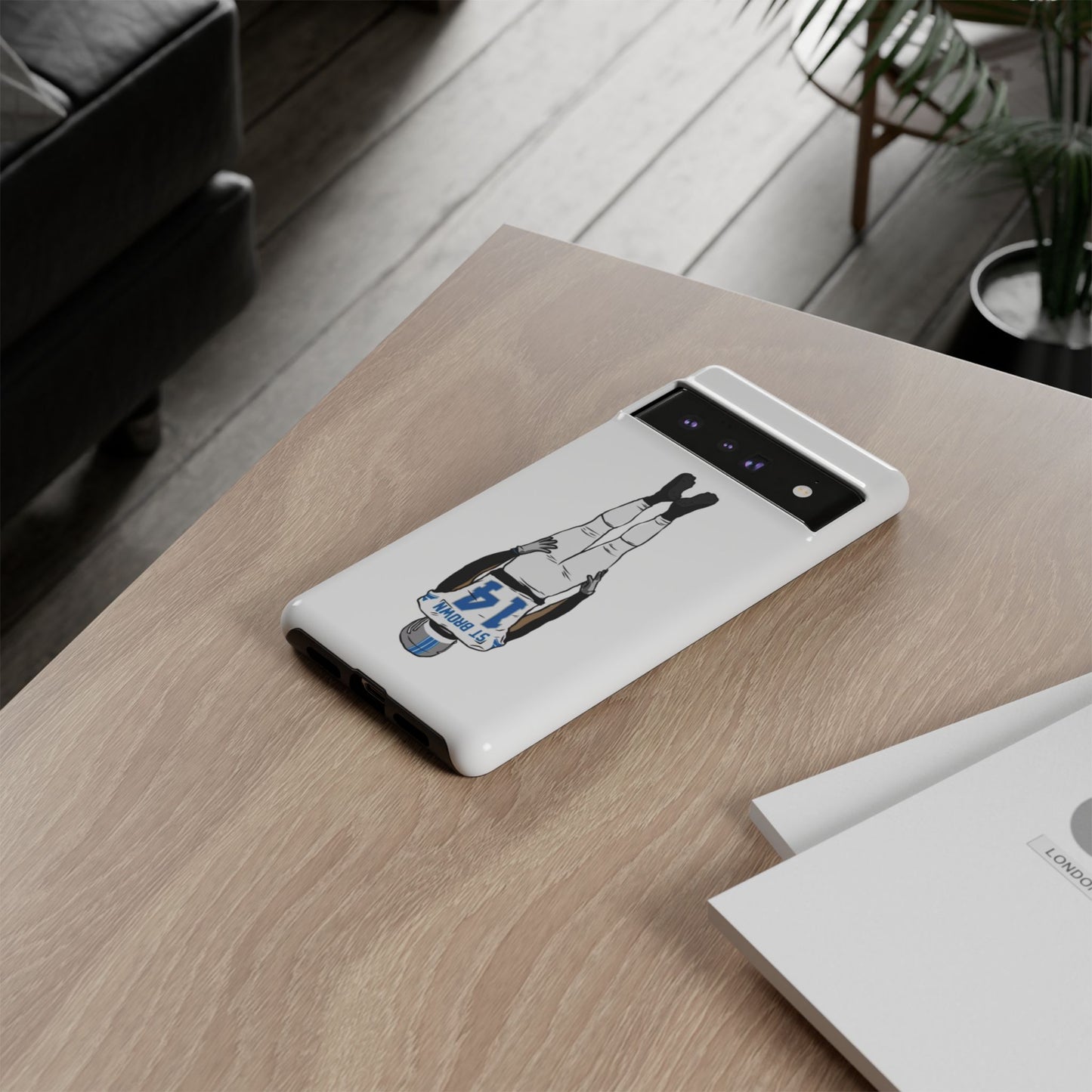 Android! Amon Ra St. Brown Lions Phone Case: Tough Cases with Bold Player Graphic