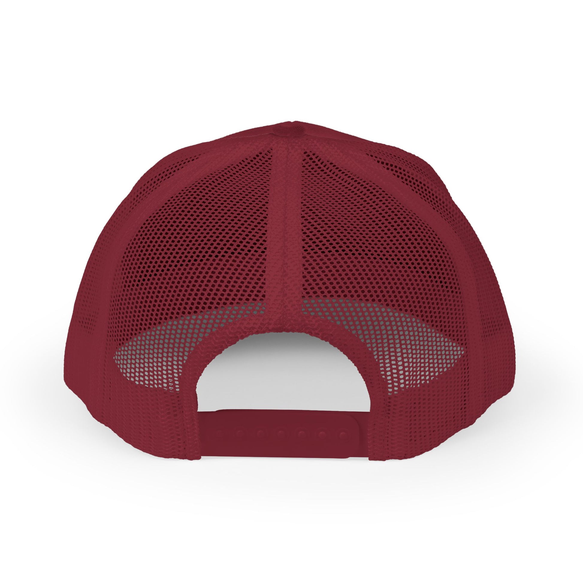 Copy of DEM Logo Snapback Trucker Cap — Red Mesh Baseball Hat Printify