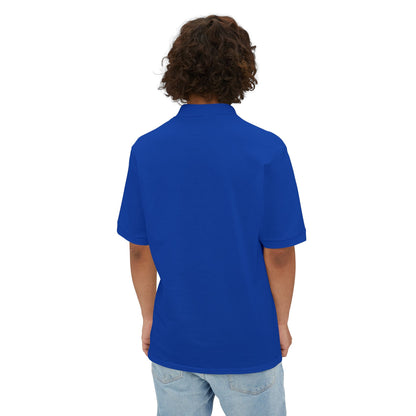 Roland Park Elementary/Middle Royal Blue Polo — Embroidered Gold Lion Crest 'RFCMS' Printify