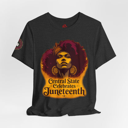 Juneteenth Celebration T-Shirt — "Central State Celebrates Juneteenth" Retro Afro Pride Tee