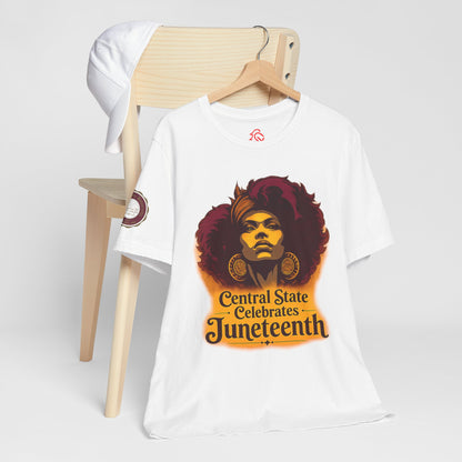 Juneteenth Celebration T-Shirt — "Central State Celebrates Juneteenth" Retro Afro Pride Tee