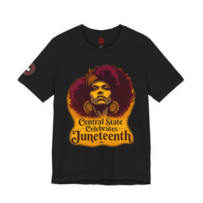 Juneteenth Celebration T-Shirt — "Central State Celebrates Juneteenth" Retro Afro Pride Tee