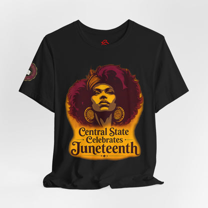 Juneteenth Celebration T-Shirt — "Central State Celebrates Juneteenth" Retro Afro Pride Tee