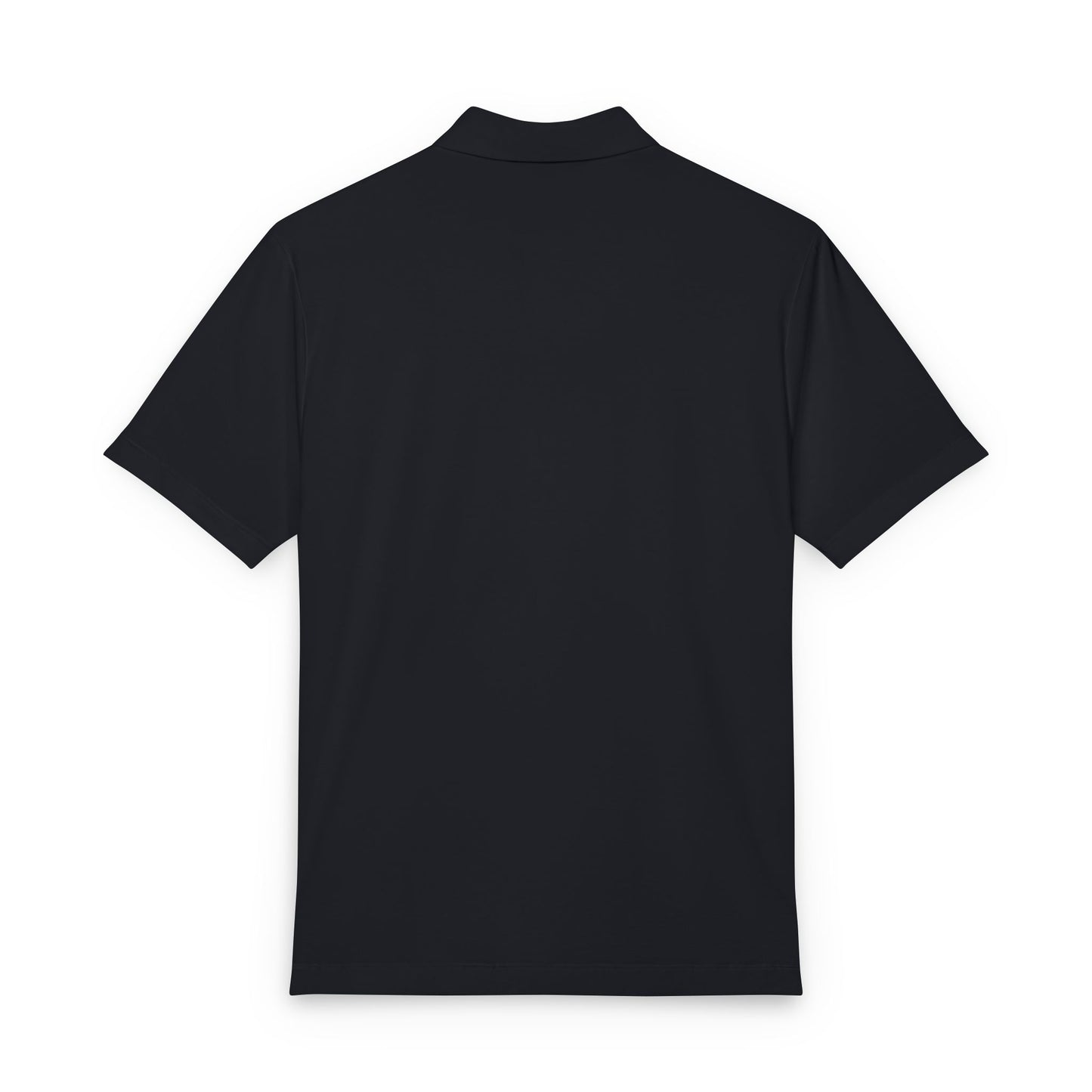 Unisex Navy Stretch Polo with Embroidered Logo Printify
