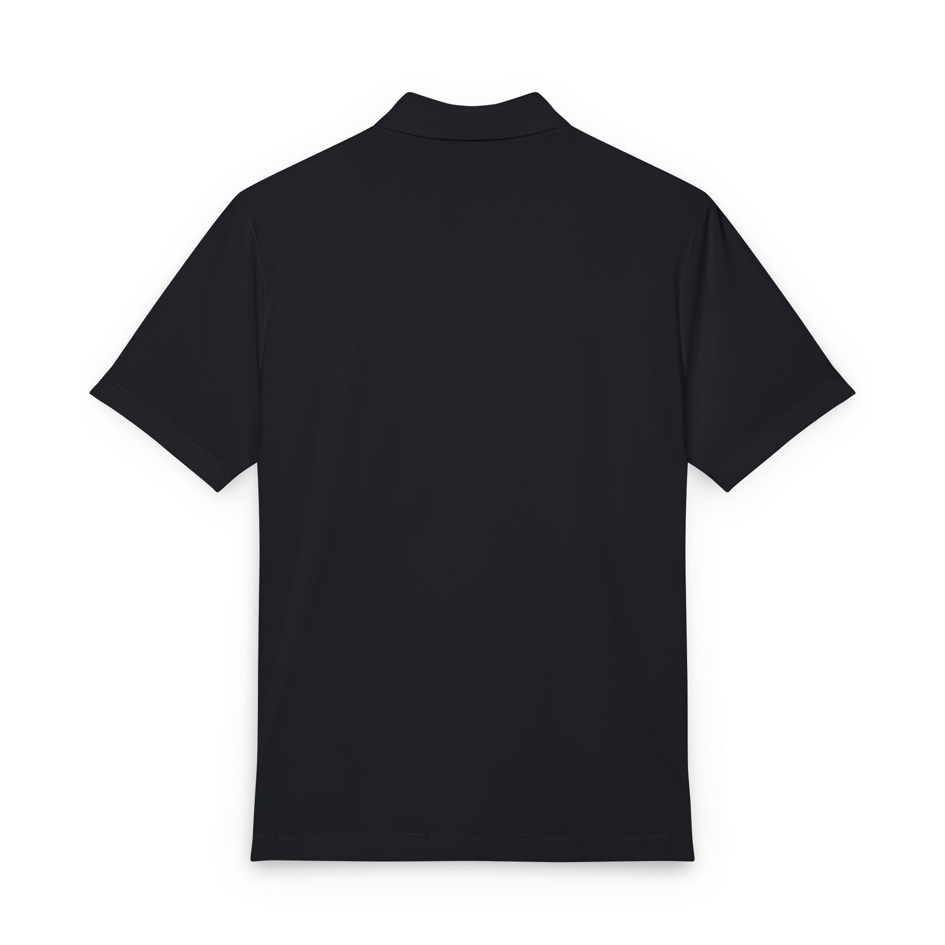 Unisex Navy Stretch Polo with Embroidered Logo Printify