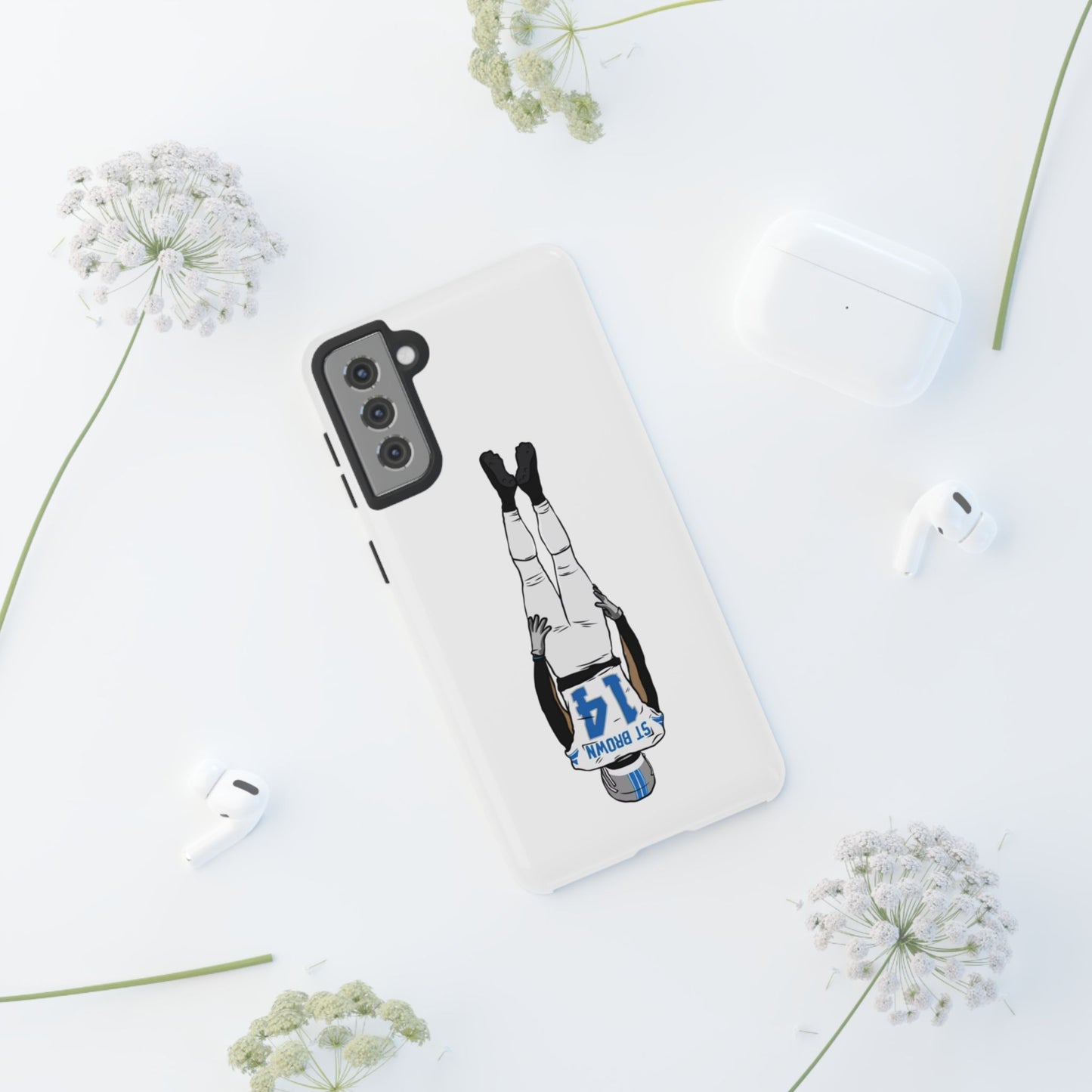 Android! Amon Ra St. Brown Lions Phone Case: Tough Cases with Bold Player Graphic