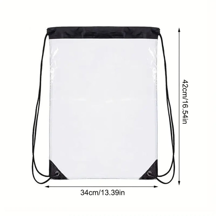 Oak Park Clear Drawstring Bag