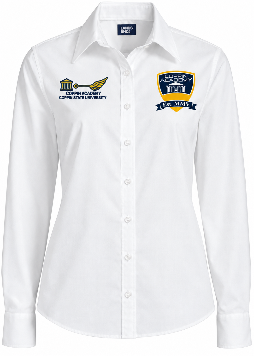Women's Long Sleeve Oxford Shirt Lasercraft Design