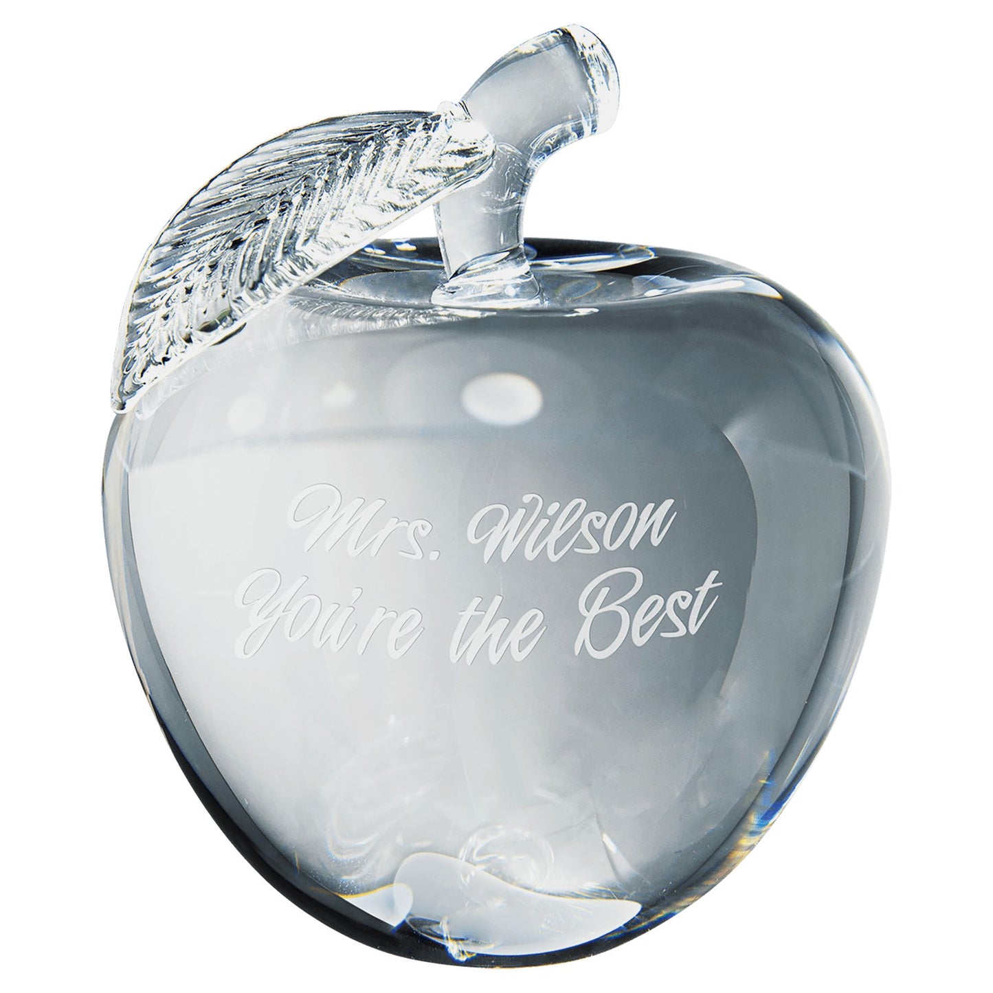 Crystal Apple with Flat Face