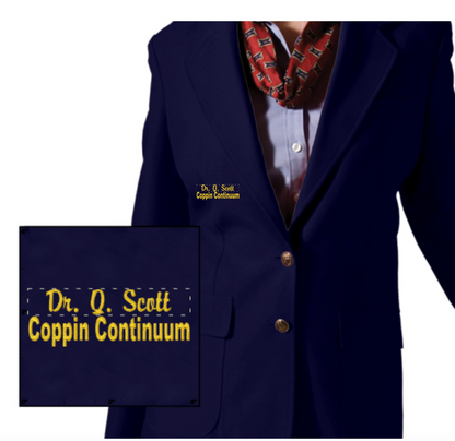 Women's Custom Embroidered Navy Blazer Lasercraft Design