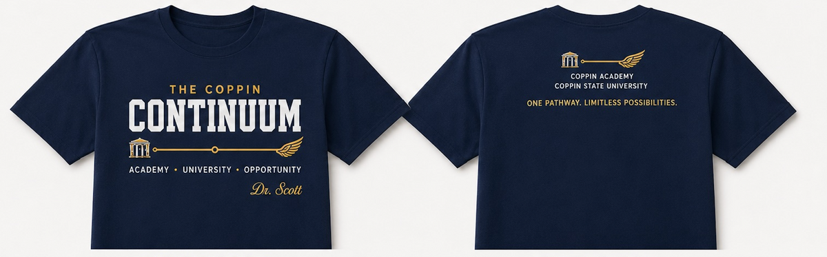 Custom Navy Coppin Continuum T-shirt Lasercraft Design