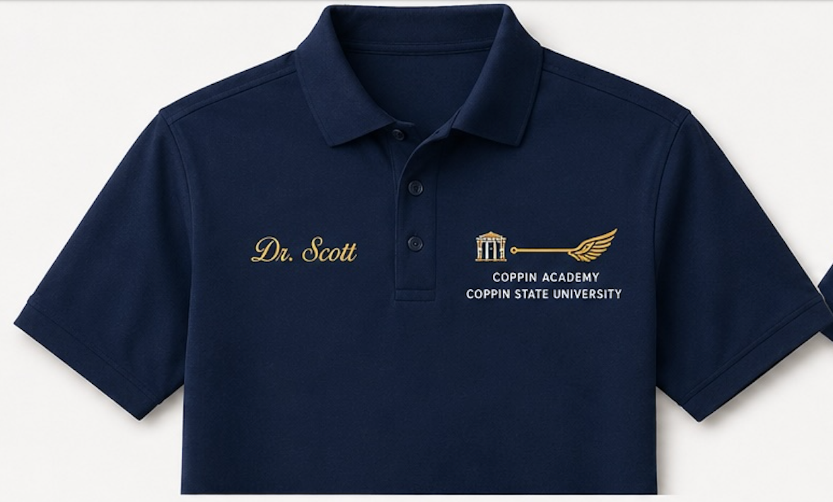 Coppin Academy Personalized Cotton Polo Lasercraft Design