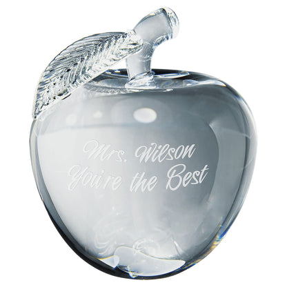 Crystal Apple with Flat Face - Lasercraft Design
