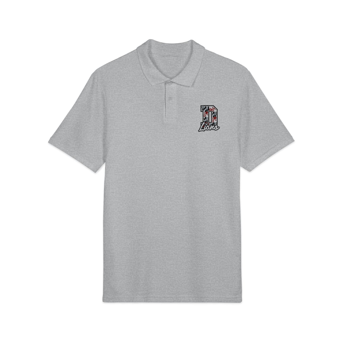 Maryland Flag Embroidered Polo Shirt — Small Chest Crest, Classic White Pique - Lasercraft Design