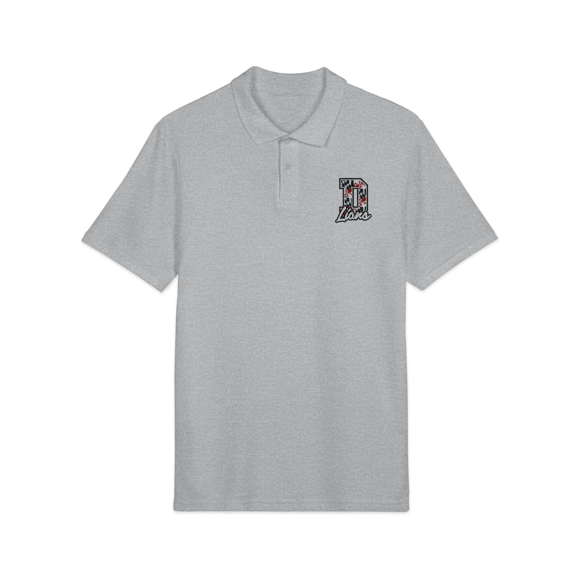 Maryland Flag Embroidered Polo Shirt — Small Chest Crest, Classic White Pique - Lasercraft Design