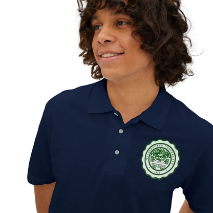 Men's Polo - Wilberforce Crest Logo Chest Embroidery, Classic Golf & Corporate Style - Lasercraft Design