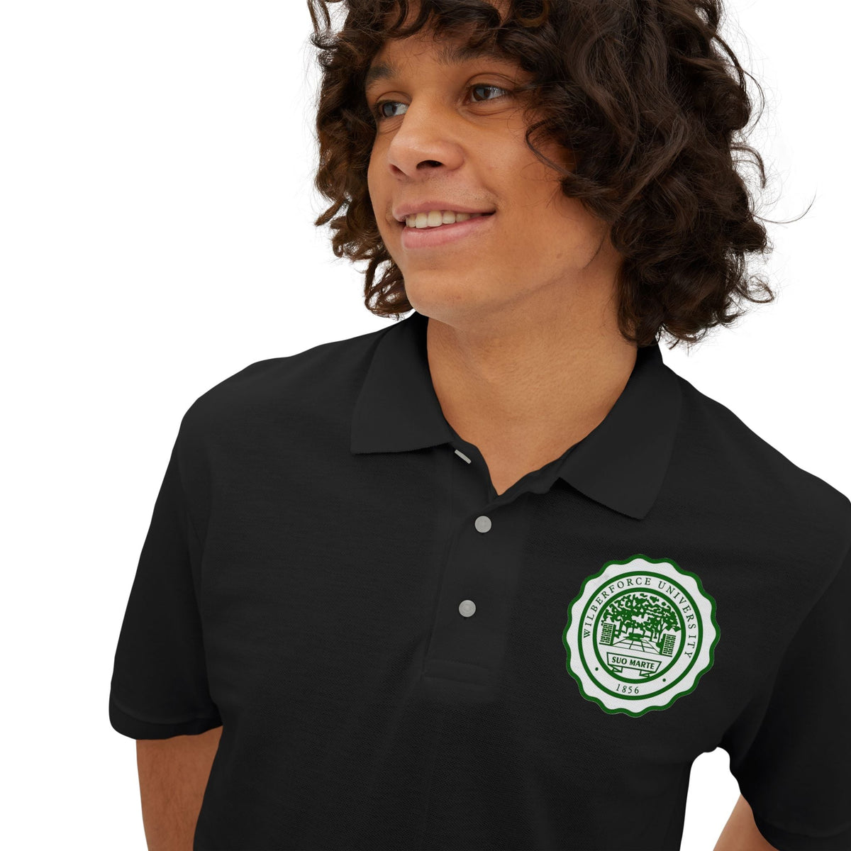 Men's Polo - Wilberforce Crest Logo Chest Embroidery, Classic Golf & Corporate Style - Lasercraft Design