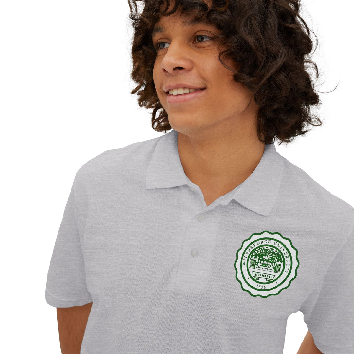 Men's Polo - Wilberforce Crest Logo Chest Embroidery, Classic Golf & Corporate Style - Lasercraft Design