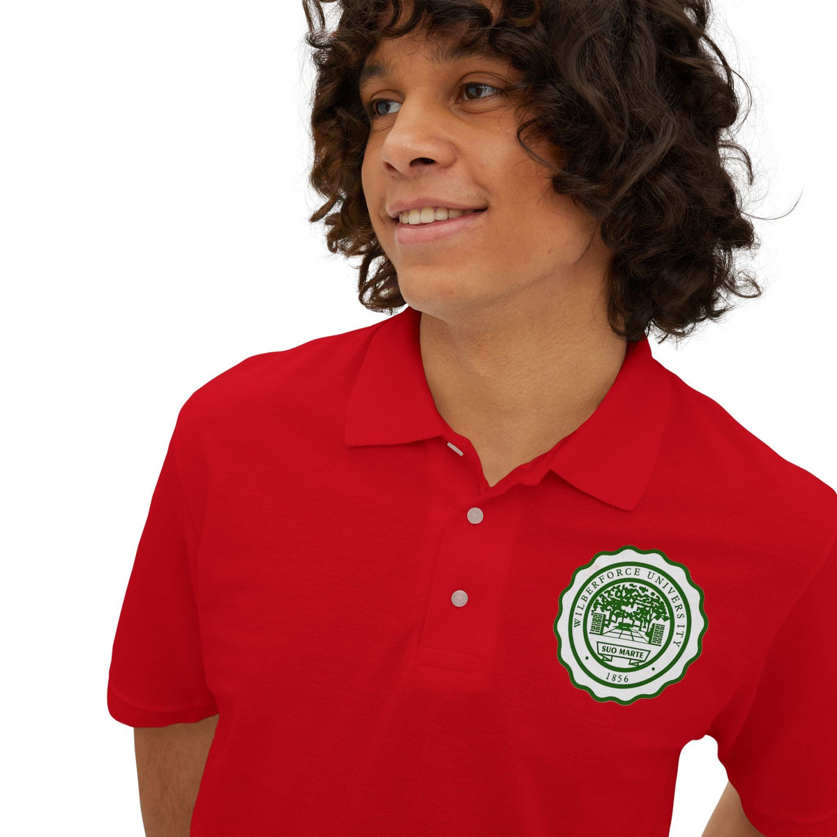 Men's Polo - Wilberforce Crest Logo Chest Embroidery, Classic Golf & Corporate Style - Lasercraft Design