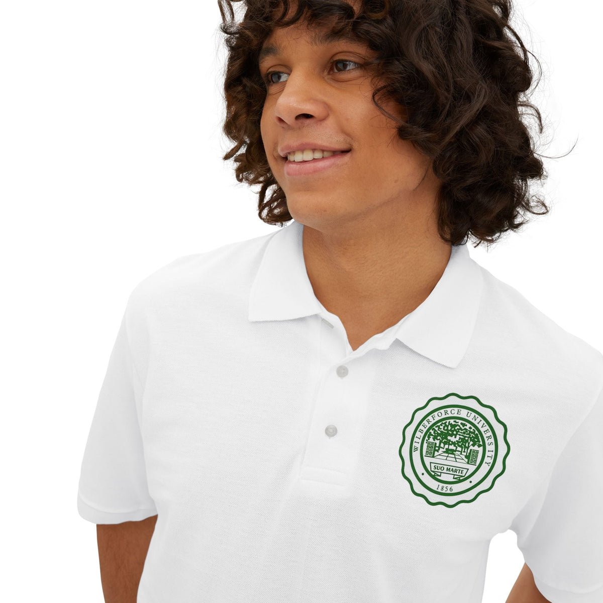Men's Polo - Wilberforce Crest Logo Chest Embroidery, Classic Golf & Corporate Style - Lasercraft Design
