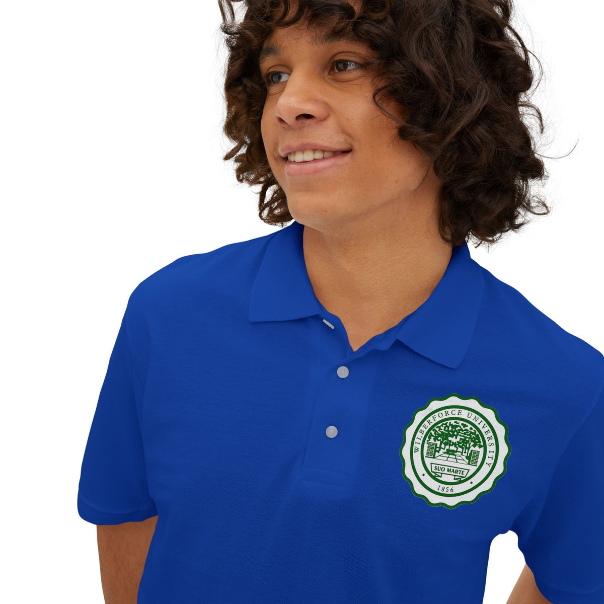 Men's Polo - Wilberforce Crest Logo Chest Embroidery, Classic Golf & Corporate Style - Lasercraft Design