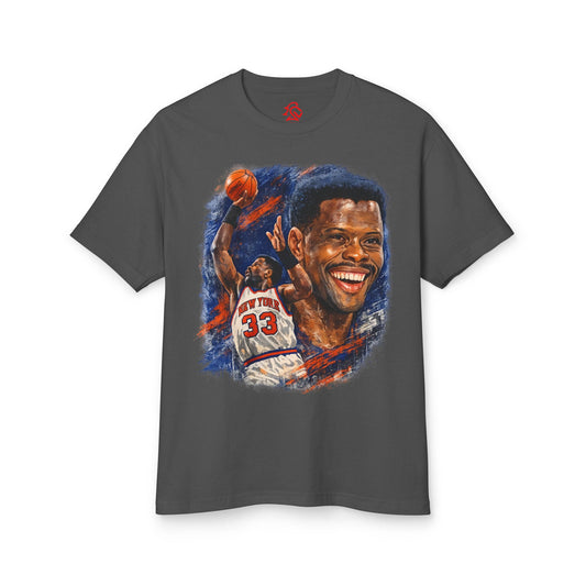 Patrick Ewing Tribute Basketball Tee — Vintage Knicks Jersey Artwork - Lasercraft Design