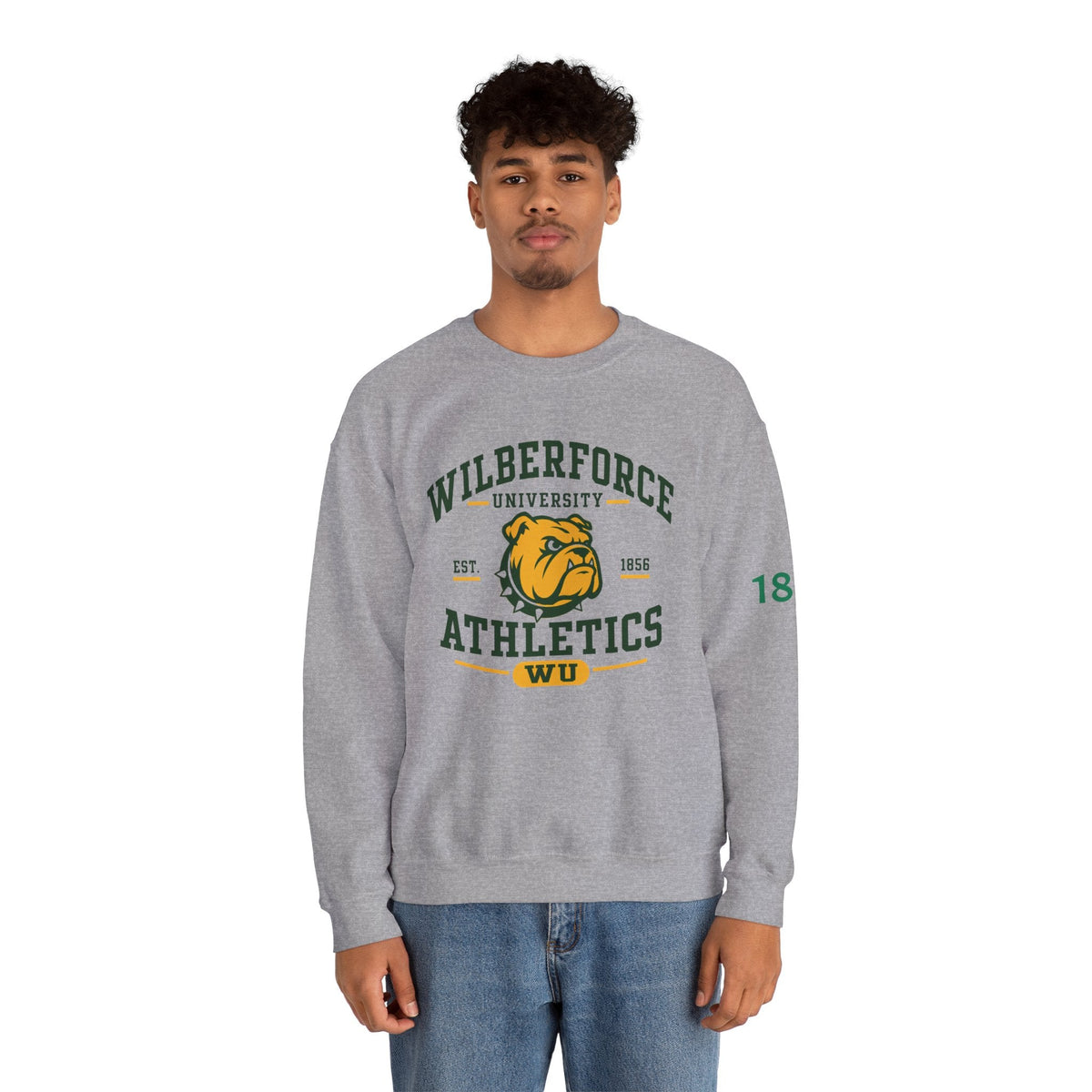 Wilberforce University Athletics Crewneck Sweatshirt — Bulldog Collegiate Pullover - Lasercraft Design