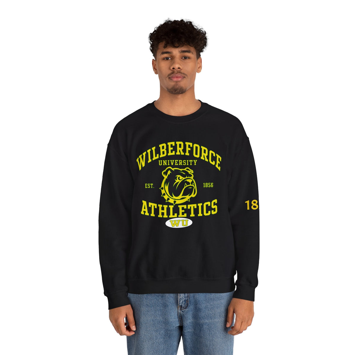 Wilberforce University Athletics Crewneck Sweatshirt — Bulldog Collegiate Pullover - Lasercraft Design