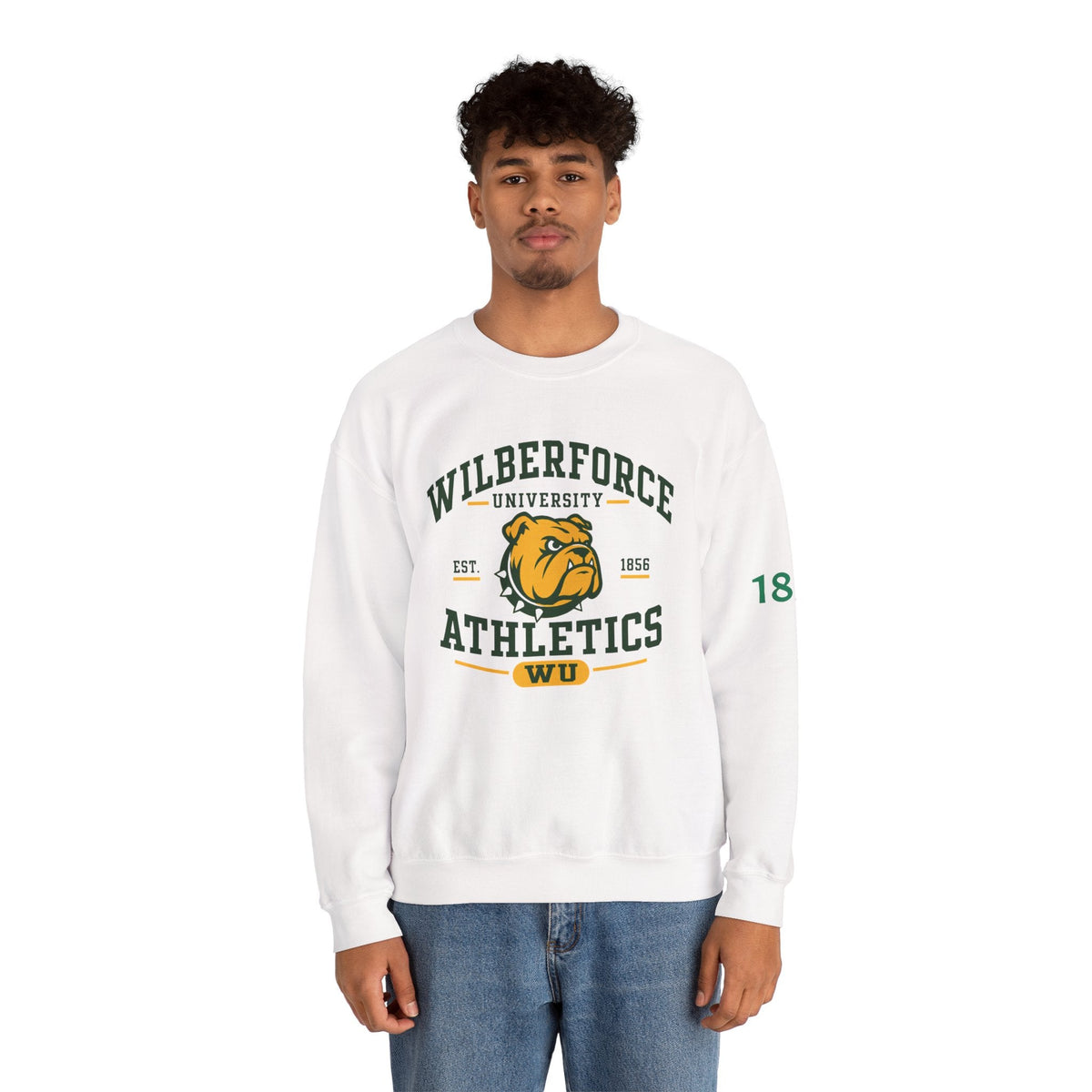 Wilberforce University Athletics Crewneck Sweatshirt — Bulldog Collegiate Pullover - Lasercraft Design