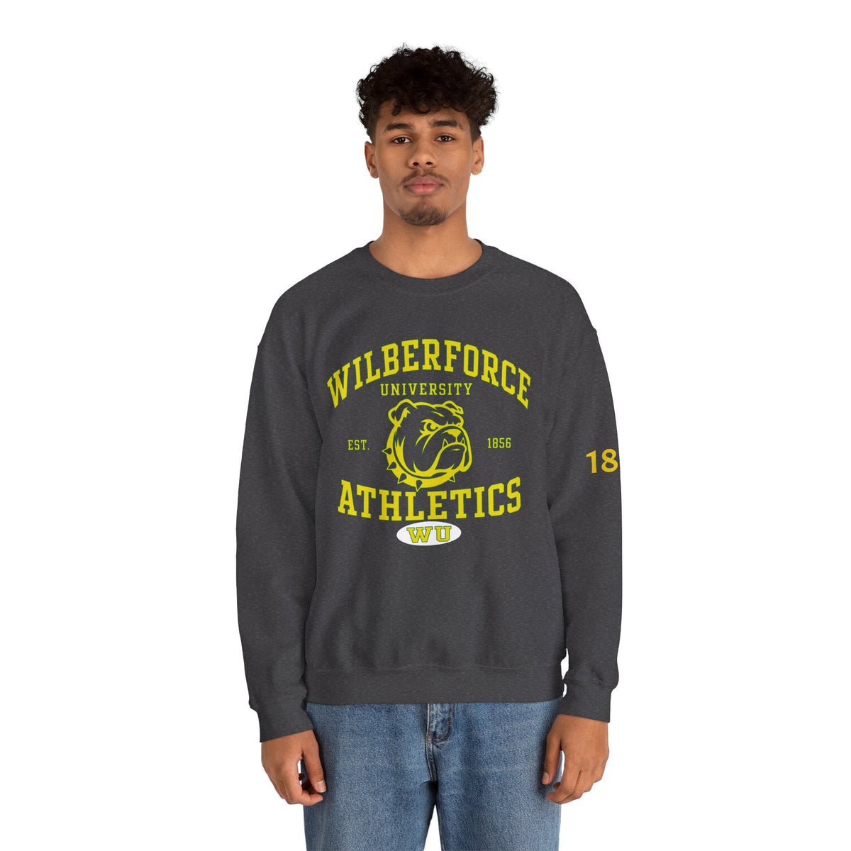 Wilberforce University Athletics Crewneck Sweatshirt — Bulldog Collegiate Pullover - Lasercraft Design