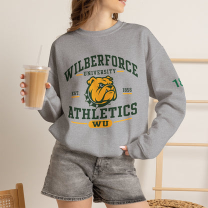 Wilberforce University Athletics Crewneck Sweatshirt — Bulldog Collegiate Pullover - Lasercraft Design