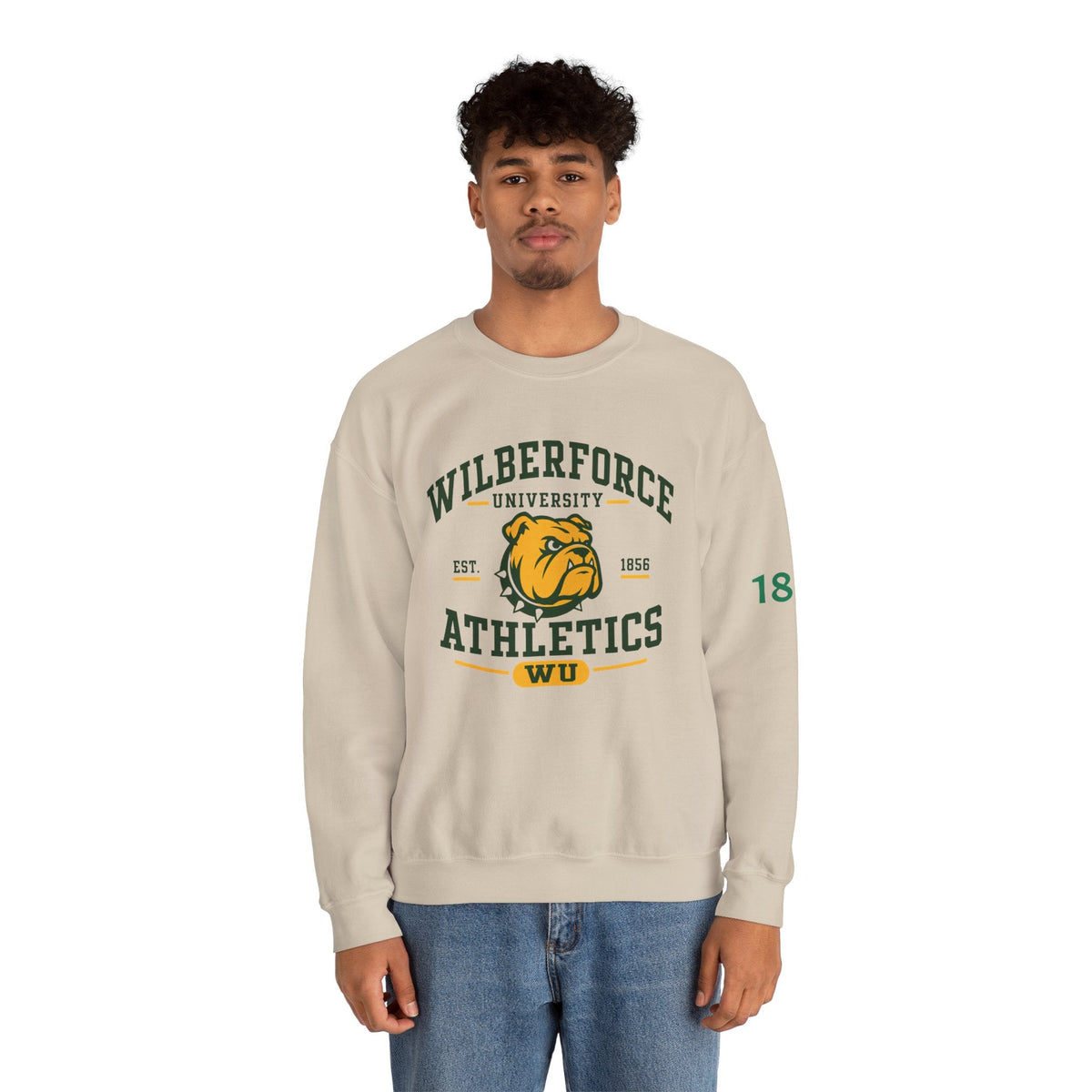 Wilberforce University Athletics Crewneck Sweatshirt — Bulldog Collegiate Pullover - Lasercraft Design