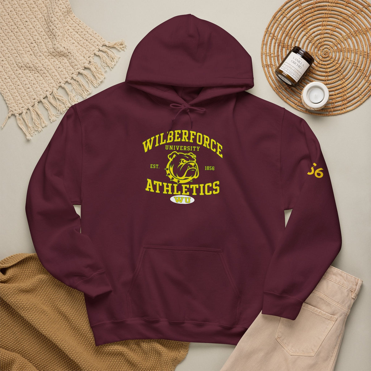 Wilberforce University Athletics Hoodie – Vintage Mascot College Sports Sweatshirt - Lasercraft Design