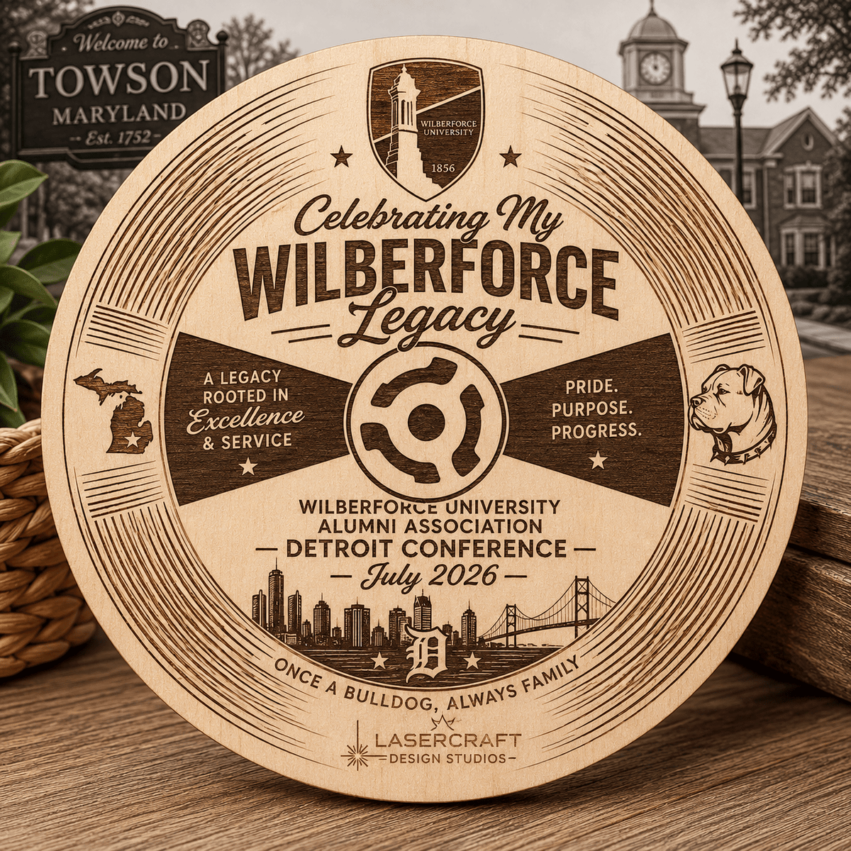 Wilberforce University Coasters - 200 Count - Lasercraft Design