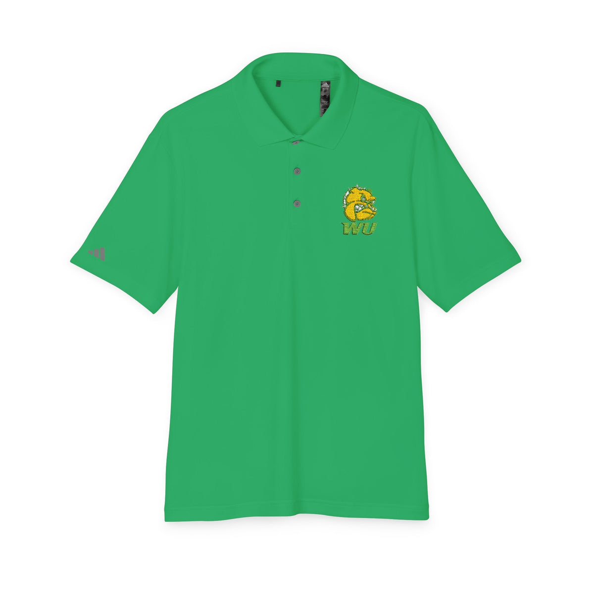 WU Bulldog Logo Polo Shirt — Embroidered College Team Performance Polo - Lasercraft Design