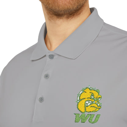 WU Bulldog Logo Polo Shirt — Embroidered College Team Performance Polo - Lasercraft Design
