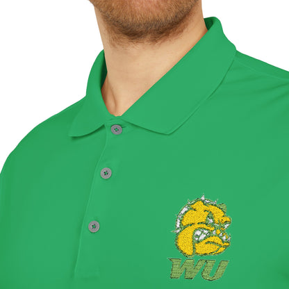 WU Bulldog Logo Polo Shirt — Embroidered College Team Performance Polo - Lasercraft Design