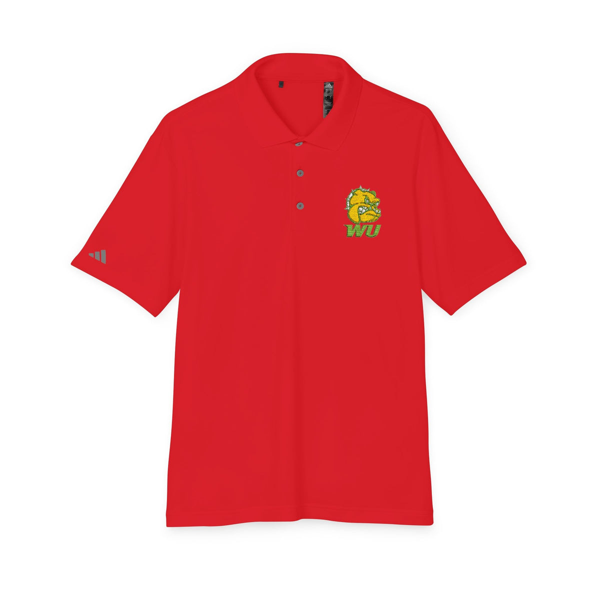 WU Bulldog Logo Polo Shirt — Embroidered College Team Performance Polo - Lasercraft Design