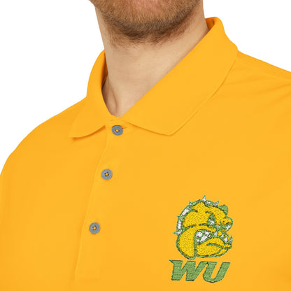 WU Bulldog Logo Polo Shirt — Embroidered College Team Performance Polo - Lasercraft Design