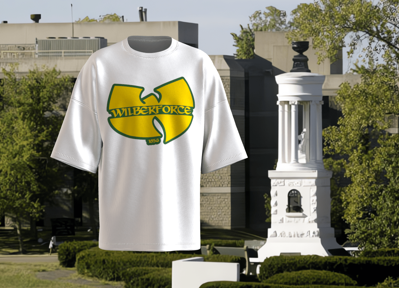 Wu - Tang Style Logo Tee — Wilberforce University Vintage Hip - Hop Graphic T-Shirt - Lasercraft Design